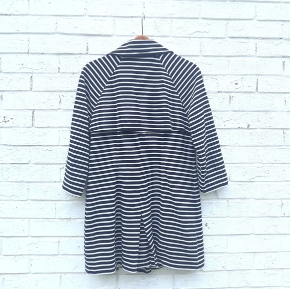 Cabi Maritime Trench Coat Jacket Stripe - Picture 5 of 6